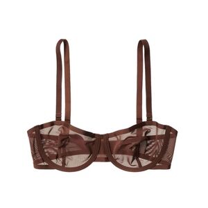 CUUP The Balconette Mesh Bra in Expresso